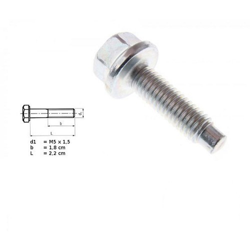 Zinc plated crankshaft pulley screw for Mazda MX5 NA 1.6L phase 1