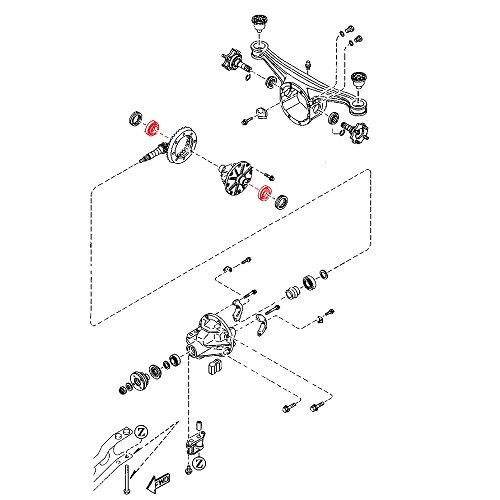  Rear axle output bearing for Mazda MX5 NA - MX18186-1 