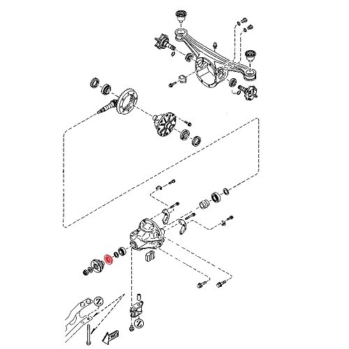 Rear axle intake gasket for Mazda MX5 NA, NB and NBFL - MX18220