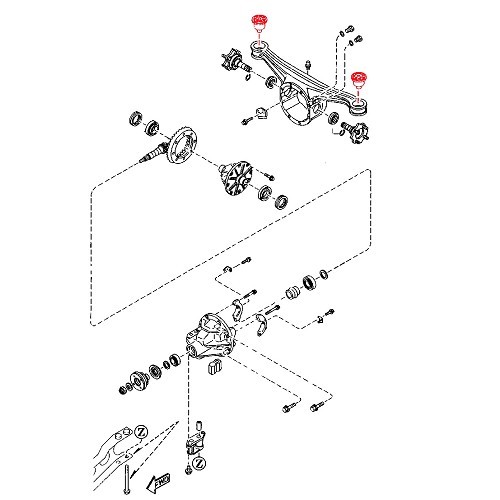  Rear axle silent blocks for Mazda MX5 NA, NB and NBFL - Pair - MX18229-1 