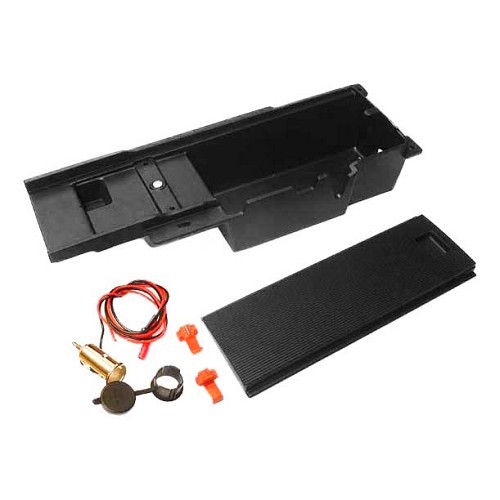  Armazenamento da consola central com tomada de 12V para Mazda MX5 NC - Preto - MX18445 