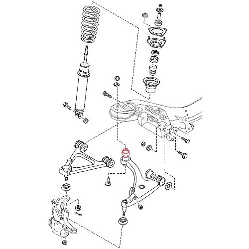 Mazda MX-5 NC and NCFL rear silentblock for front lower suspension - right-hand side - MX26166