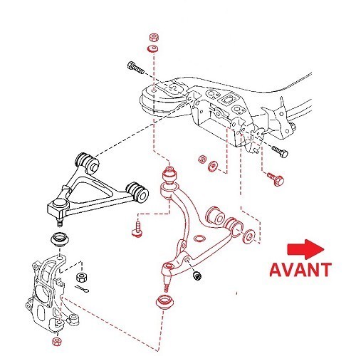 Staffa della sospensione inferiore per Mazda MX5 NC e NCFL - Anteriore destro - MX26171