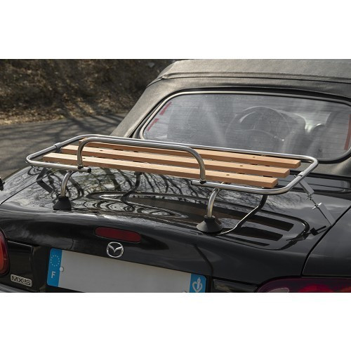 Porte bagages 3 barres Bois Véronique pour Mazda MX5 NA et NB - En inox - MX26966