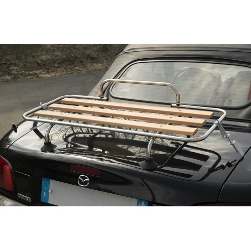  Porte bagages 3 barres Bois Véronique pour Mazda MX5 NA et NB - En inox - MX26966 