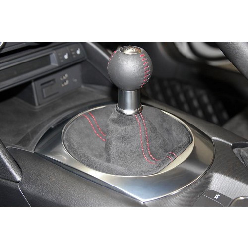  Soufflet de levier de vitesse en Alcantara avec surpiqûres rouge pour Mazda MX5 ND - MX45001-1 