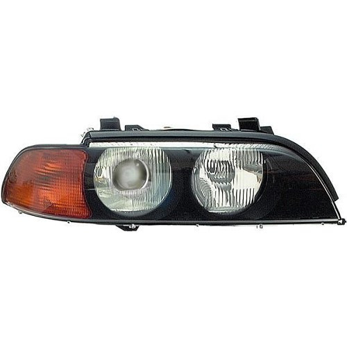  Rechter voorlamp met oranje knipperlicht voor BMW 5 Reeks E39 fase 1 (-06/2000) - passagierszijde  - NO0174 