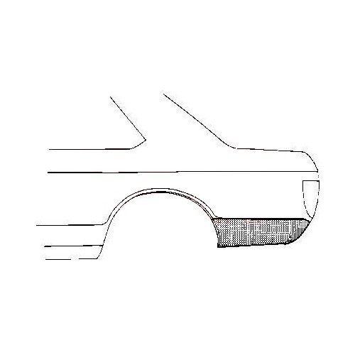  Coin d'aile arrière gauche pour Opel Manta A (1970-1975) - OP10100 