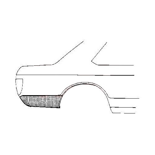  Angolo alettone posteriore destro per Opel Manta A (1970-1975) - OP10102 