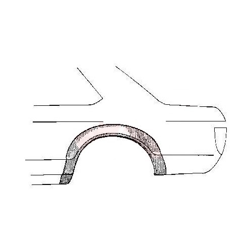  Arc d'aile arrière gauche pour Opel Manta A (1970-1975) - OP10107 