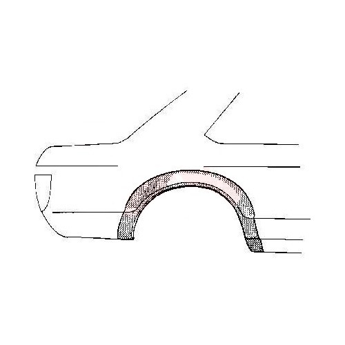  Arc d'aile arrière droite pour Opel Manta A (1970-1975) - OP10109 