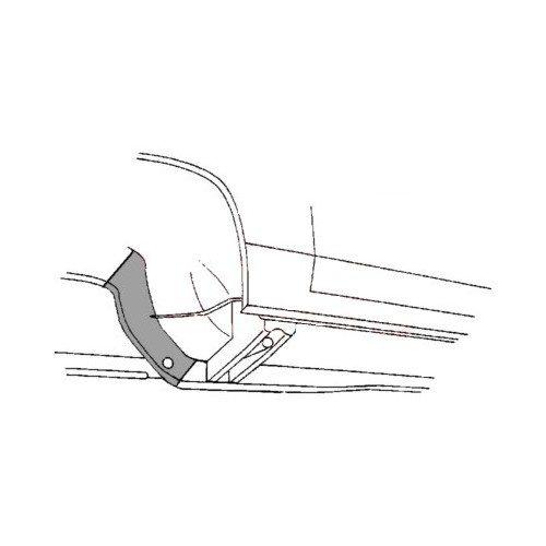 Tôle de réparation de longeron avant pour Opel Manta A et B (1970-1988) - OP10111