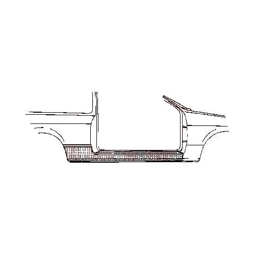  Umbral lateral derecho para Opel Manta B (1975-1988) - OP10114 