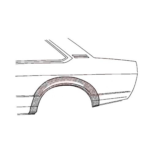  Arco de guardabarros trasero izquierdo para Opel Manta B (1975-1988) - OP10119 