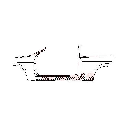  Panel de balancín izquierdo para Opel Kadett C (1973-1979) 2 puertas - OP10127 