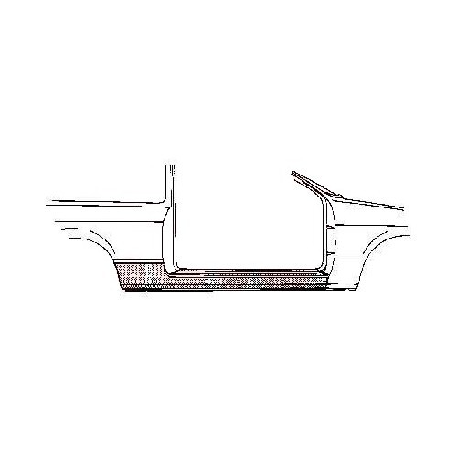  Pannello laterale destro per Opel Kadett C (1973-1979) 2 porte - OP10128 