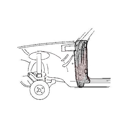  Pilar de la puerta delantera izquierda para Opel Kadett C (1973-1979) - OP10134 