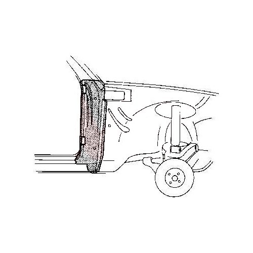  Pilar direito da porta frontal para Opel Kadett C (1973-1979) - OP10135 