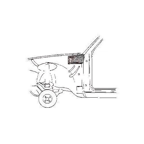  Refuerzo del montante de la puerta delantera izquierda para el Opel Kadett C (1973-1979) - OP10136 