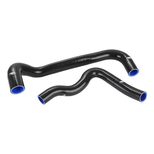 Kit of 2 blue SAMCO water hoses for Peugeot 205 GTi, air-cooled oil cooler