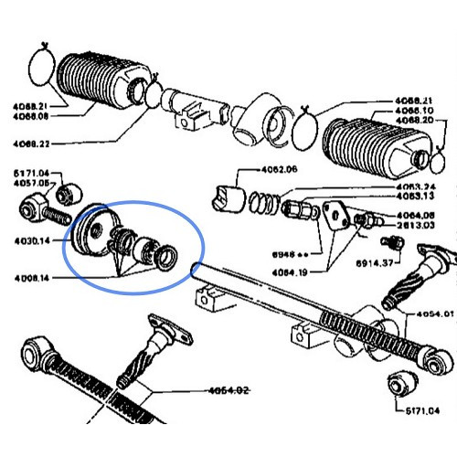  Kit de reparación de rodamientos de cremallera de dirección para PEUGEOT - 24mm - PE00025 