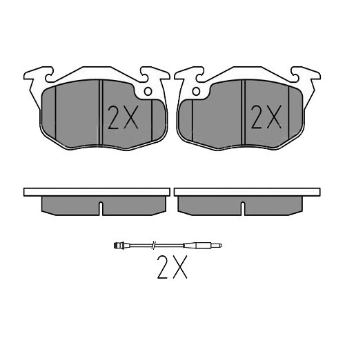  Bremsbeläge vorne 105 mm für 205, MEYLE Advanced Performance and Design - PE00154 