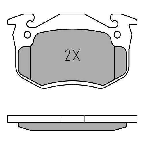 Pastiglie freno posteriore MEYLE per 205 -105 mm - PE00158