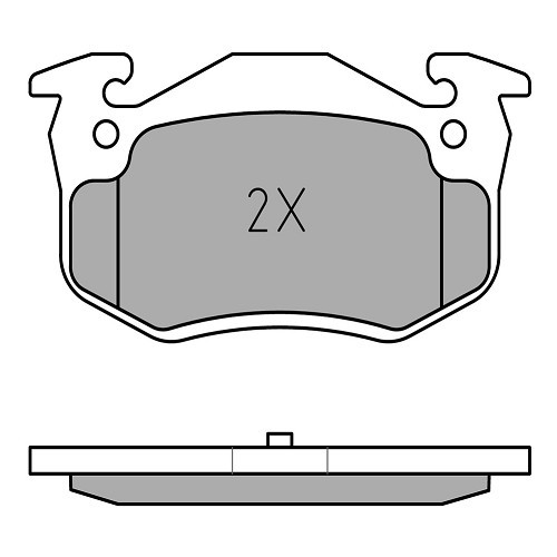  Pastillas de freno traseras MEYLE para 205 -105 mm - PE00158 