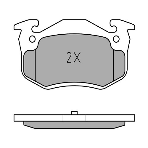  Plaquettes de frein arrière MEYLE ADVANCED PERFORMANCE pour Peugeot 205 - Montage Bendix - PE00160 