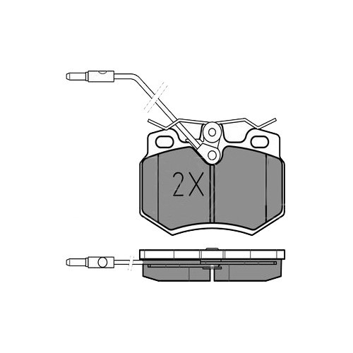  Front brake pads 89.7 mm for 205, MEYLE Advanced Performance and Design - PE00162 