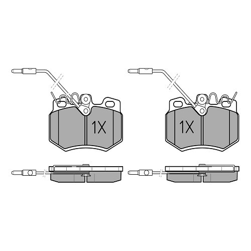 Plaquettes de frein avant MEYLE pour Peugeot 205 - Montage Girling - PE00164