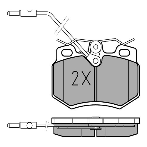  MEYLE front brake pads for 205 - 89.7 mm - PE00164 