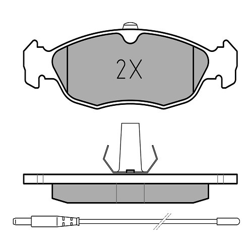 Pastilhas de travão dianteiro MEYLE para Peugeot 205 Fourgonnette e GTI 1.9L - Montagem ATE - PE00166