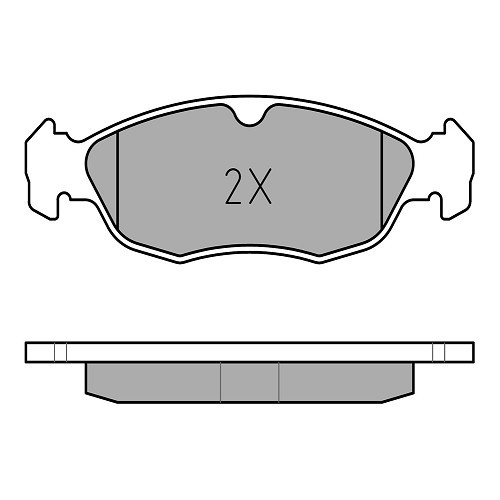  Pastiglie freno anteriore MEYLE per 205 1.9 L - 141.4 mm - PE00166 