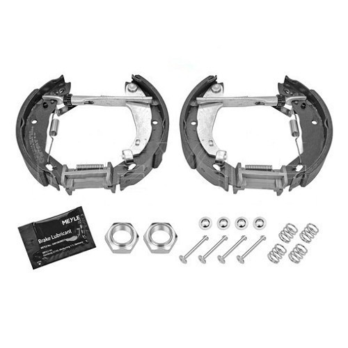     
                
                
    MEYLE rear brake shoes 180x30mm for Peugeot 205 - Girling mounting - PE00240
