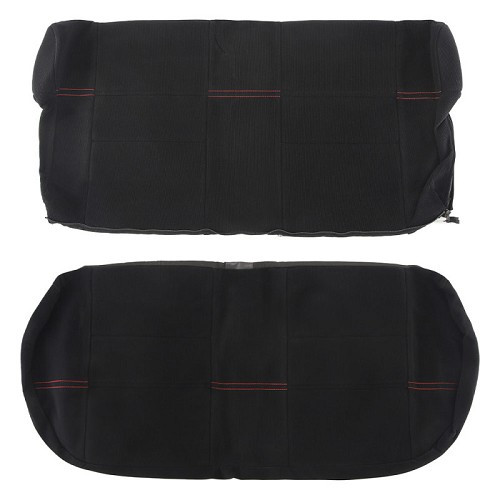 Complete custom front and rear covers for Peugeot 205 Rallye in ribbed fabric - PE30134