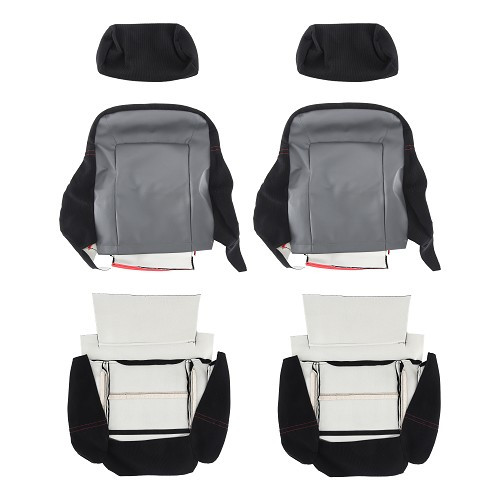 Front seat covers in ribbed fabric for Peugeot 205 RALLYE - PE30135
