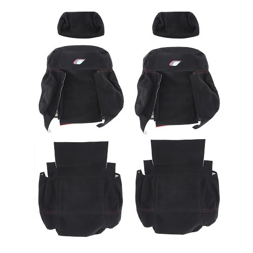  Front seat covers in ribbed fabric for Peugeot 205 RALLYE - PE30135 