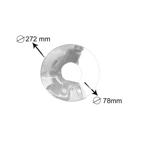  Staubschutzflansch für Bremsscheibe vorne links für Volkswagen Polo (86C) - PH28401 