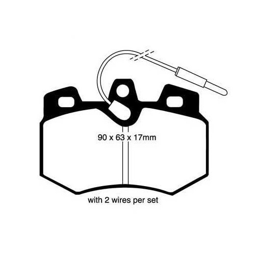  Groene EBC remblokken voor Peugeot 205 - Girling montage - PH51102 