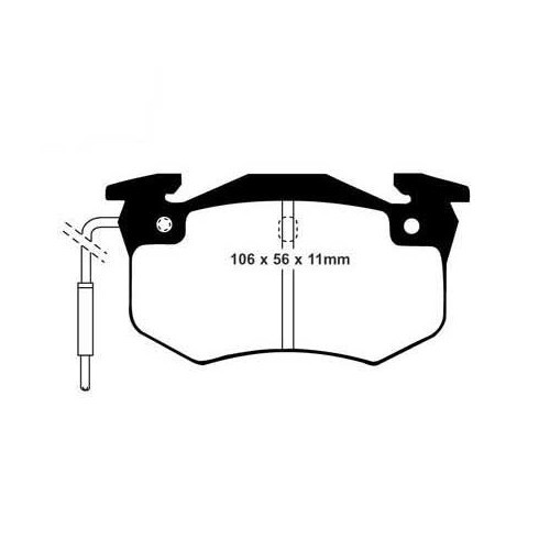  EBC Bremsbeläge hinten schwarz für 205 1.9 L - PH51300 