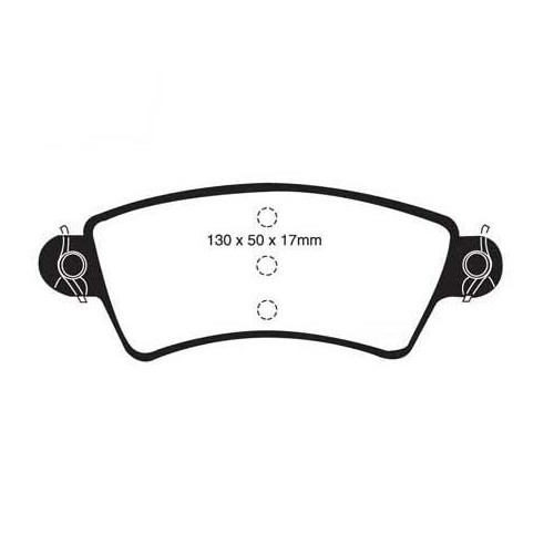  Pastiglie freno anteriori EBC Black per Peugeot 306 benzina e diesel (04/1993-10/2003) - PH51600 