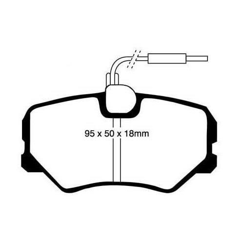  Groene EBC remblokken voor 405 en 306 - PH51902 