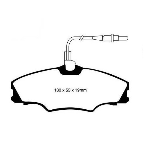  Black EBC front brake pads for 406 petrol and diesel models - PH52110 