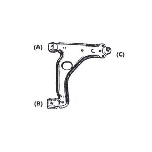 Linker of rechter ophangbeugel demper voor Peugeot 106 - PJ51100