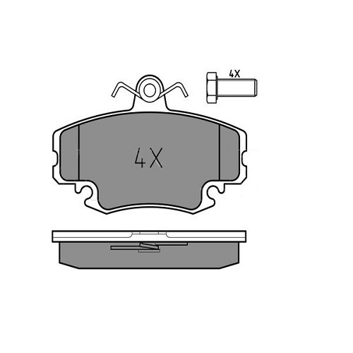  Pastilhas de travão dianteiras MEYLE OE para Renault Clio II (09/1998-08/2016) - QA00037 