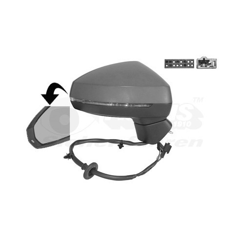  Right-hand wing mirror for AUDI A3 Limousine - RE00175 