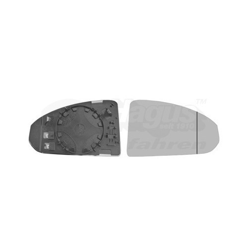  Right-hand wing mirror glass for AUDI TT, TT Roadster - RE00246 