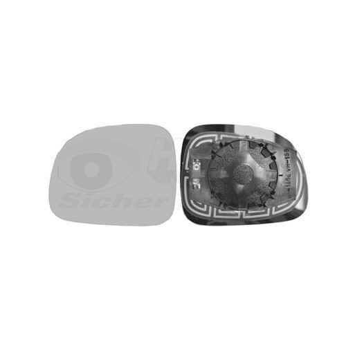  Left-hand wing mirror glass for FIAT PANDA, PANDA VAN - RE00433 