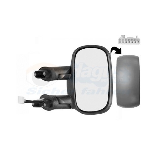  Right-hand wing mirror for FIAT DOBLO, DOBLO Cargo - RE00500 